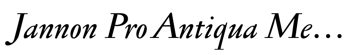 Jannon Pro Antiqua Medium Italic